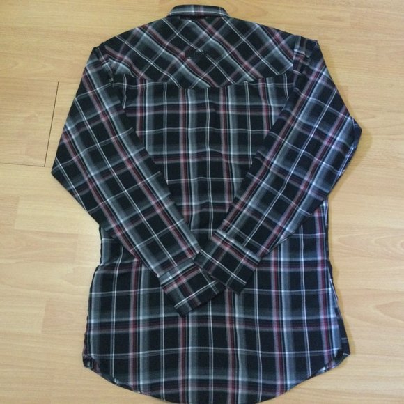 Choko Plaid Pearl Snap Shirt Chevy Trucks 40in GMC - Picture 5 of 7